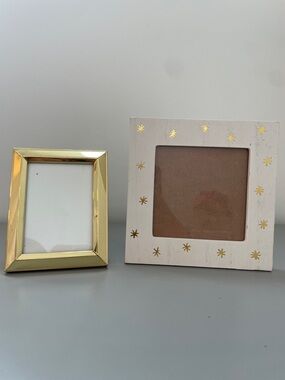 Opalhouse Gold and White Star-Accent Picture Frames